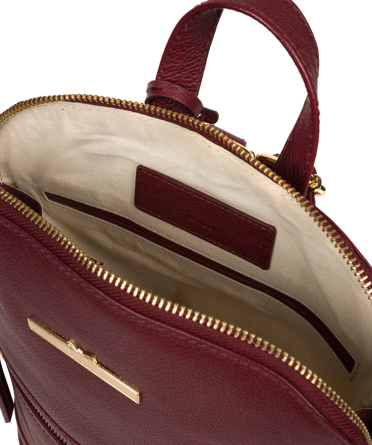 Women's Burgundy Leather Backpack