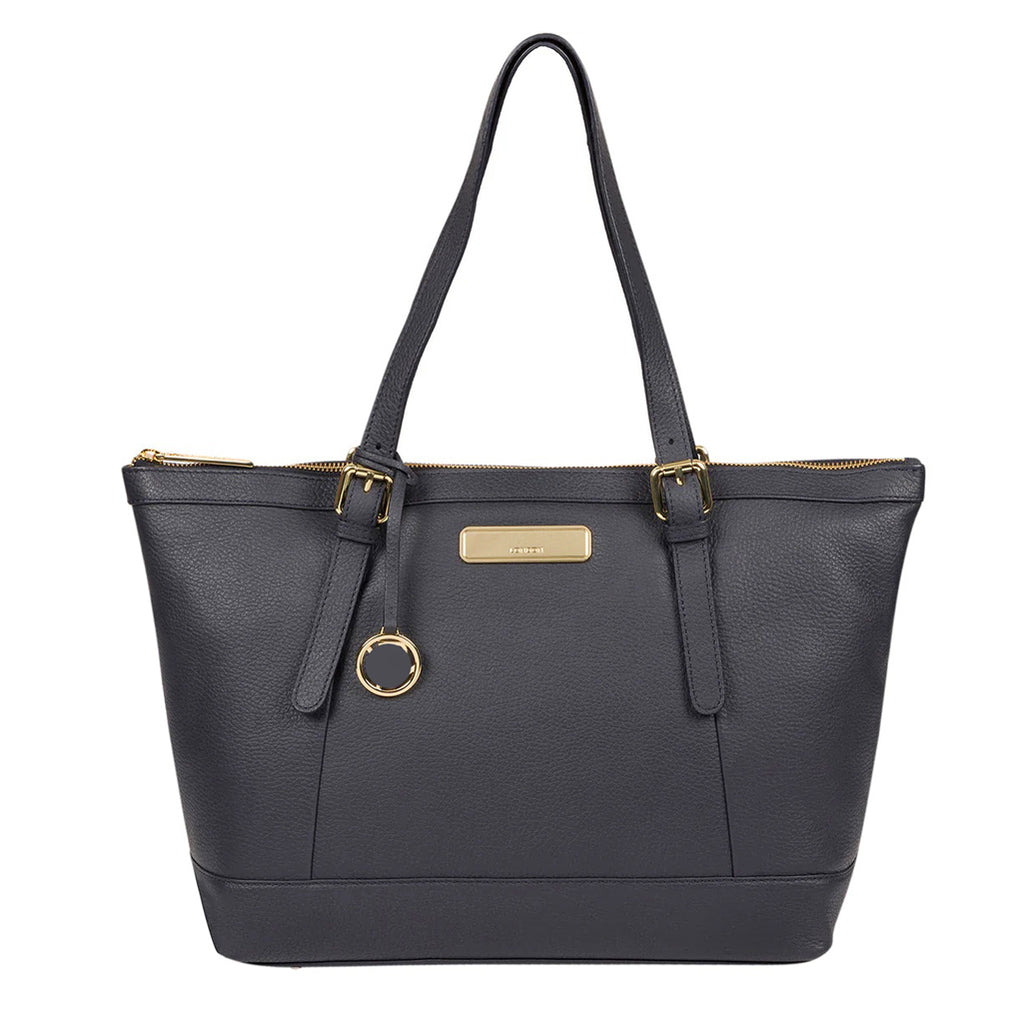 Navy Leather Handbag, Shoulder Bag, Tote Bag