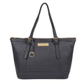 Navy Leather Handbag, Shoulder Bag, Tote Bag