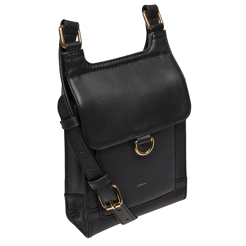 Black Leather Cross Body Bag, Shoulder Bag