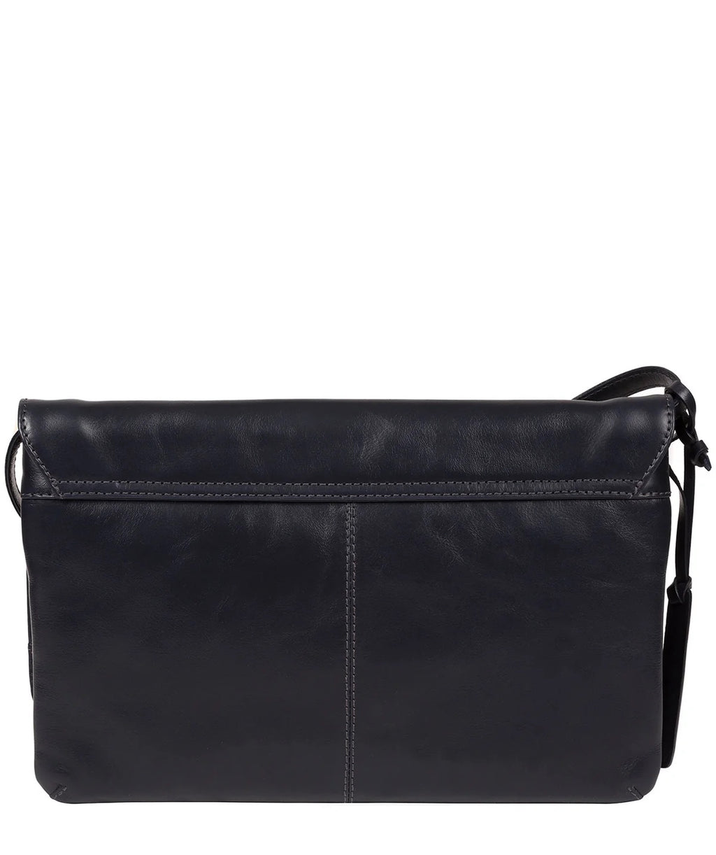 Navy Leather Shoulder or Clutch Bag