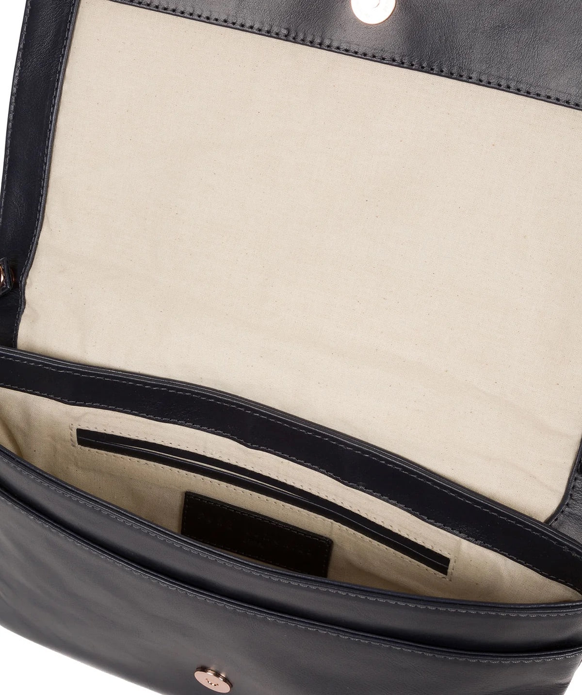 Navy Leather Shoulder or Clutch Bag