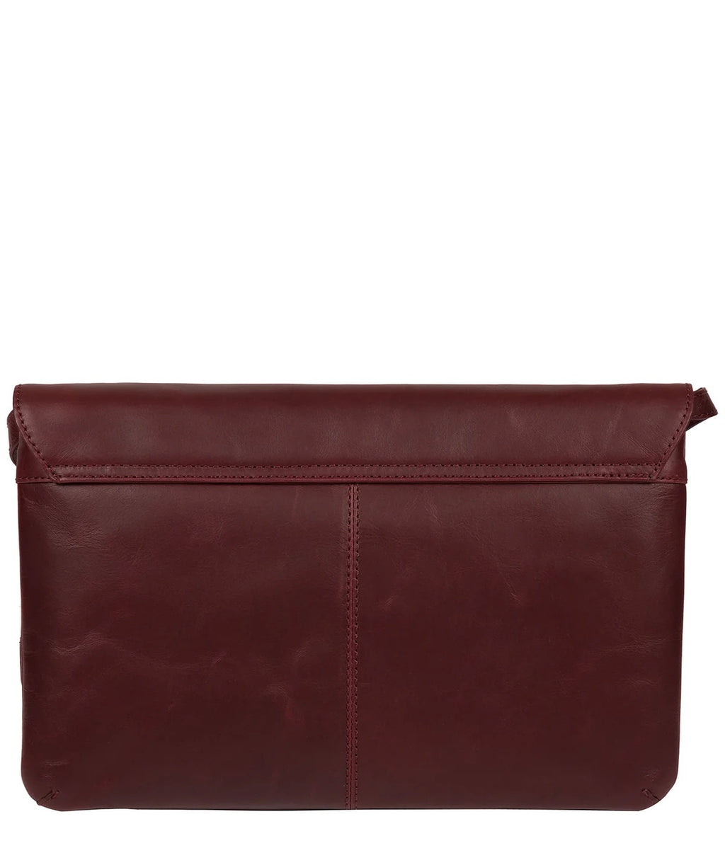 Burgundy Leather Shoulder or Clutch Bag