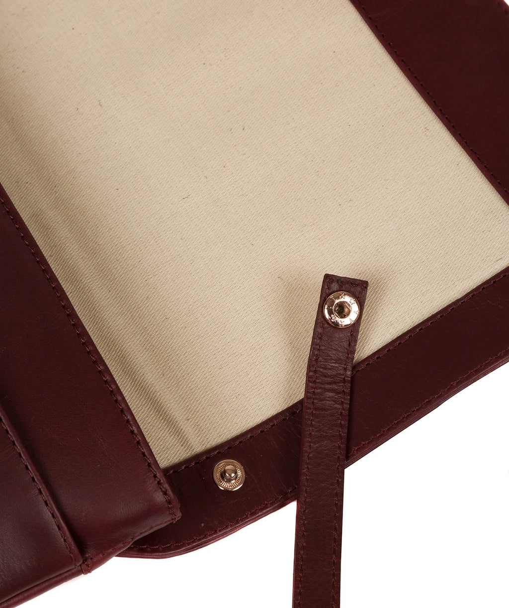 Burgundy Leather Shoulder or Clutch Bag