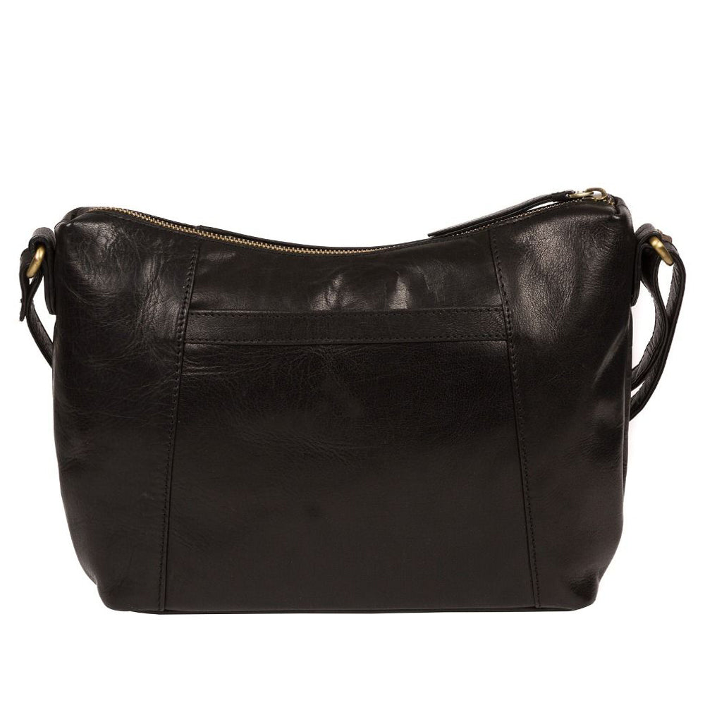 Black Leather Cross Body Bag, Shoulder Bag