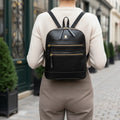 Black Leather Backpack