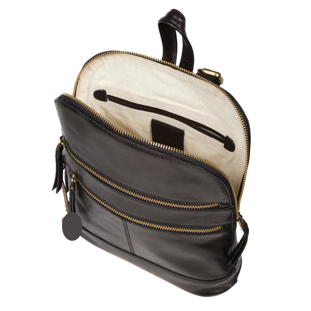Black Leather Backpack