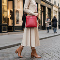 Red Leather Crossbody Bag