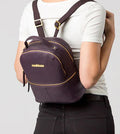 Purple Leather Backpack