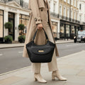 Large Black Leather Shoulder Bag