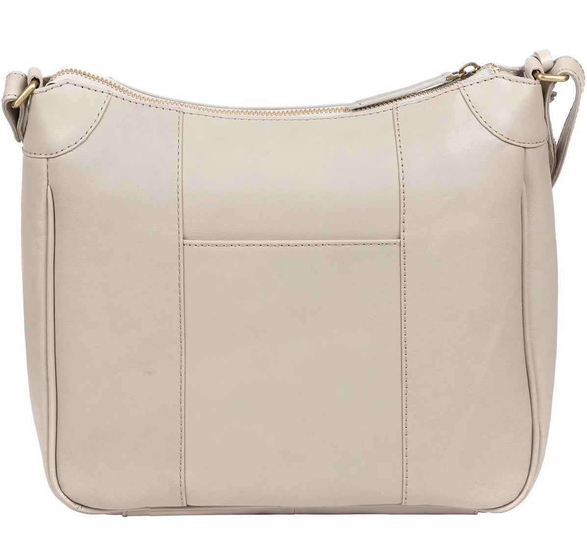 Grey Leather Shoulder & Crossbody Bag