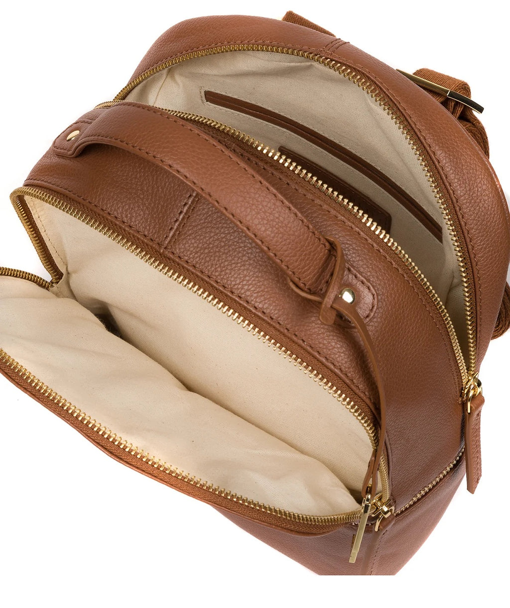Tan Leather Backpack