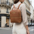 Tan Leather Backpack