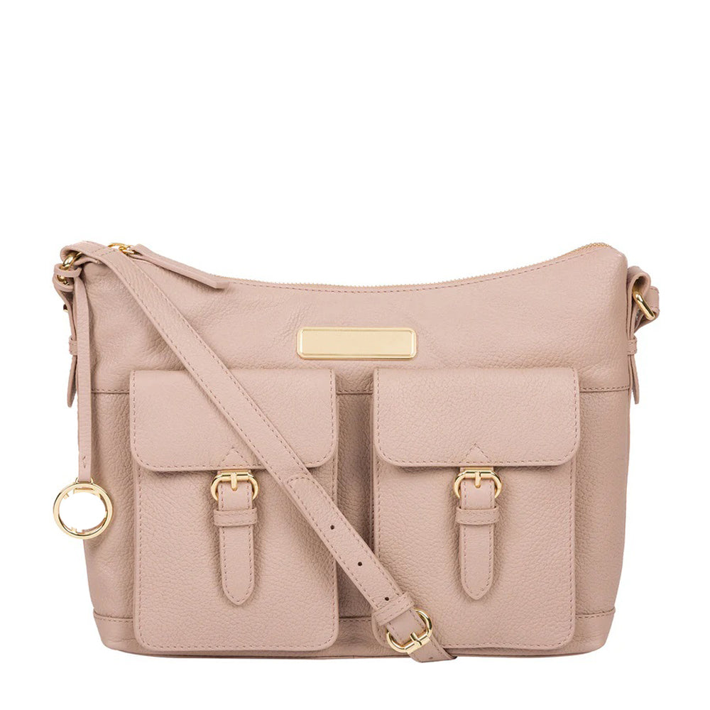 Pink Leather Shoulder Bag