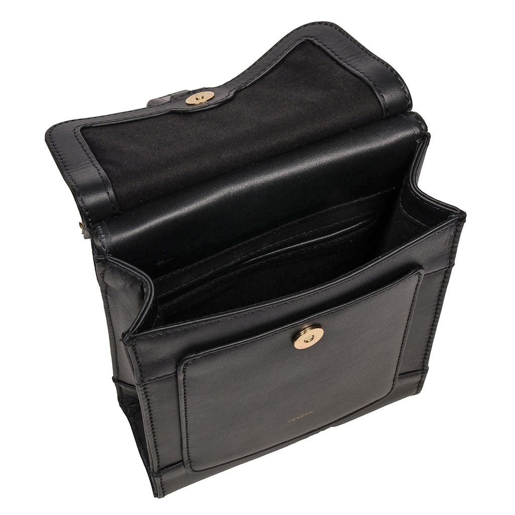Black Leather Cross Body Bag, Shoulder Bag