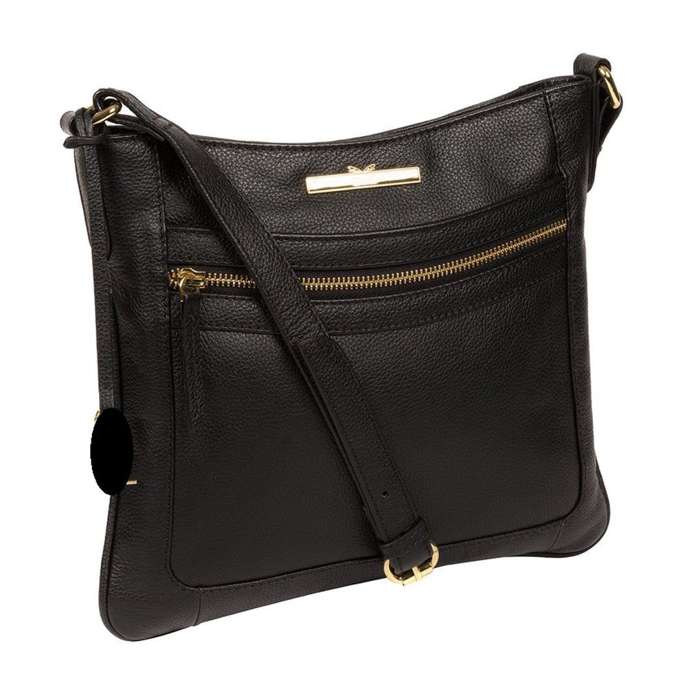 Black Leather Crossbody Bag