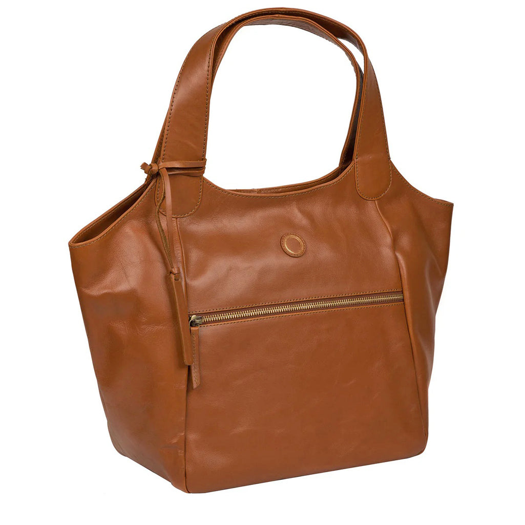 Large Tan Leather Tote Bag