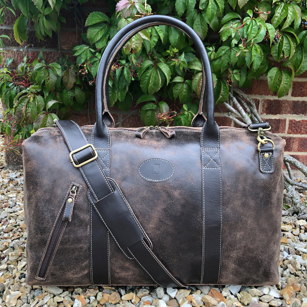 Rowallan Brown Vintage Leather Holdall, Travel Bag