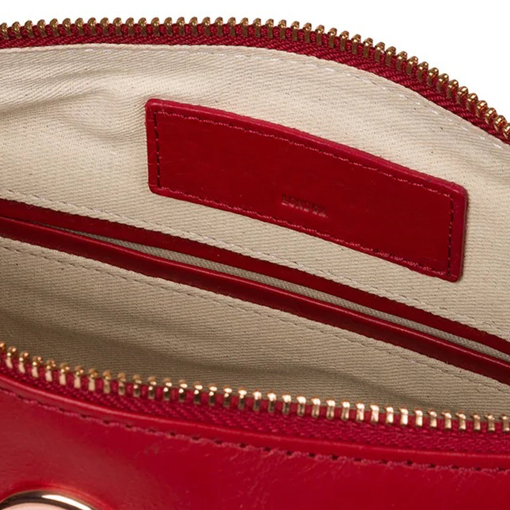 Red Leather Shoulder & Crossbody Bag