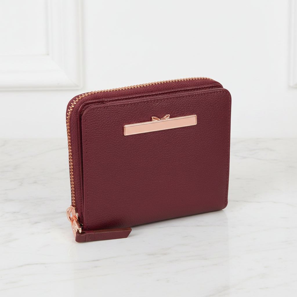 Medium Burgundy Leather Purse
