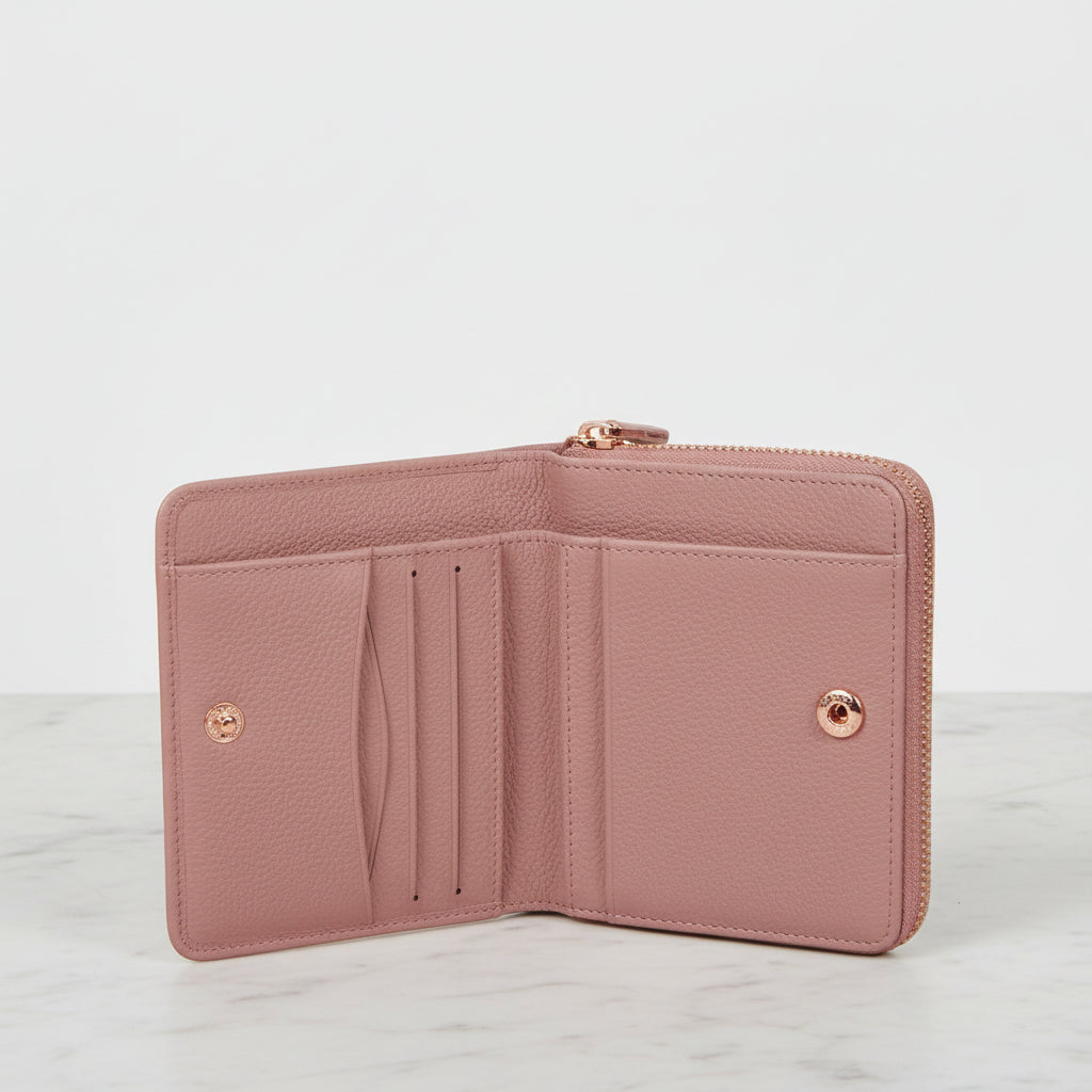 Medium Pink Leather Purse