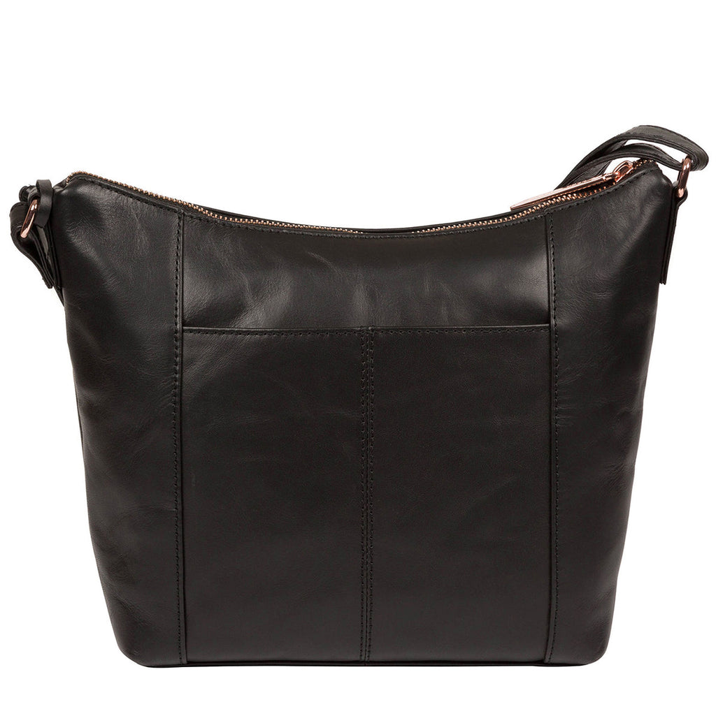 Black Leather Crossbody Bag
