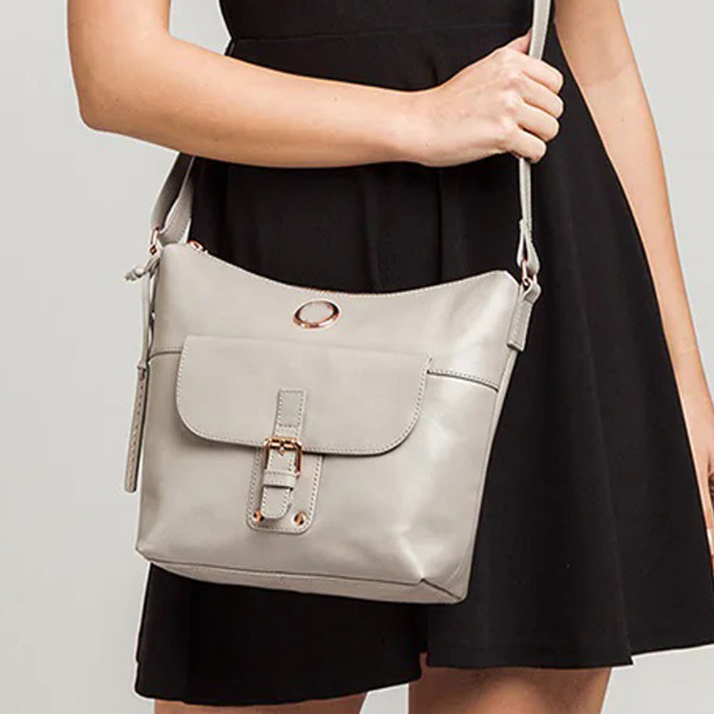 Black Leather Crossbody Bag