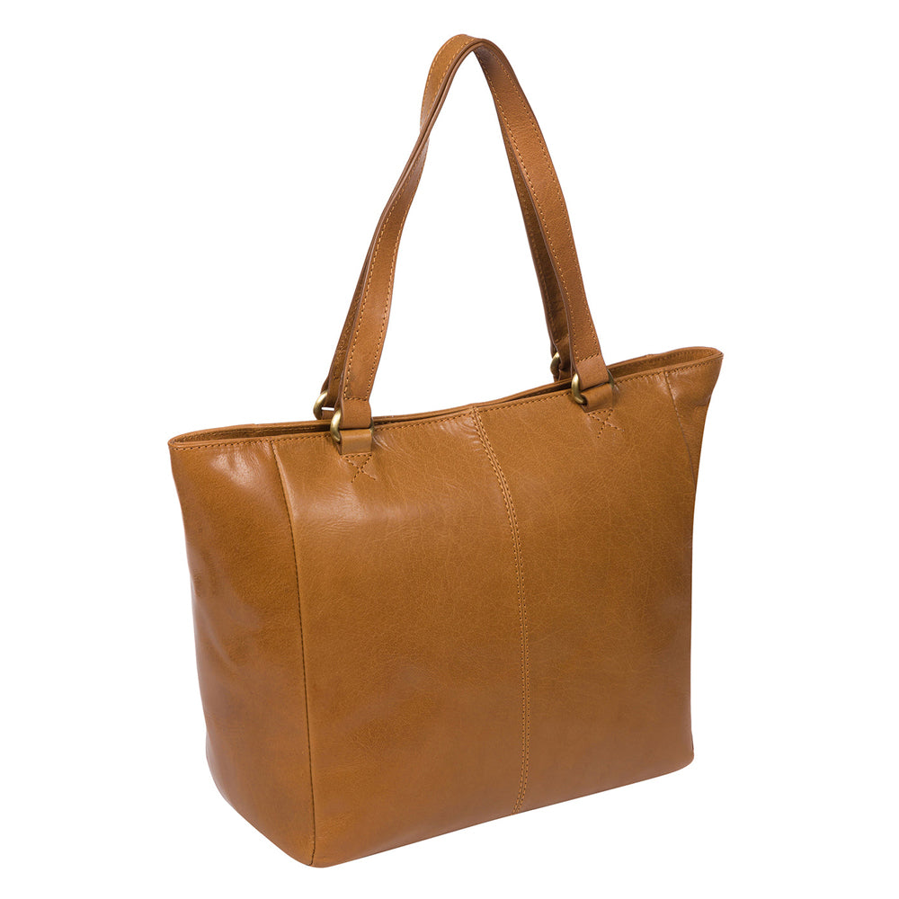Large Tan Leather Tote Bag