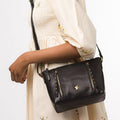 Black Leather Crossbody Bag