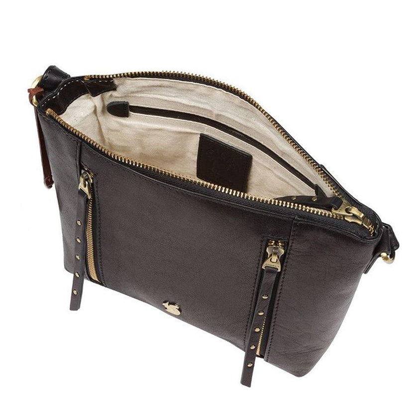 Black Leather Crossbody Bag