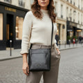 Black Leather Crossbody Bag