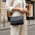 Rowallan Navy Leather Shoulder Bag, Clutch Bag