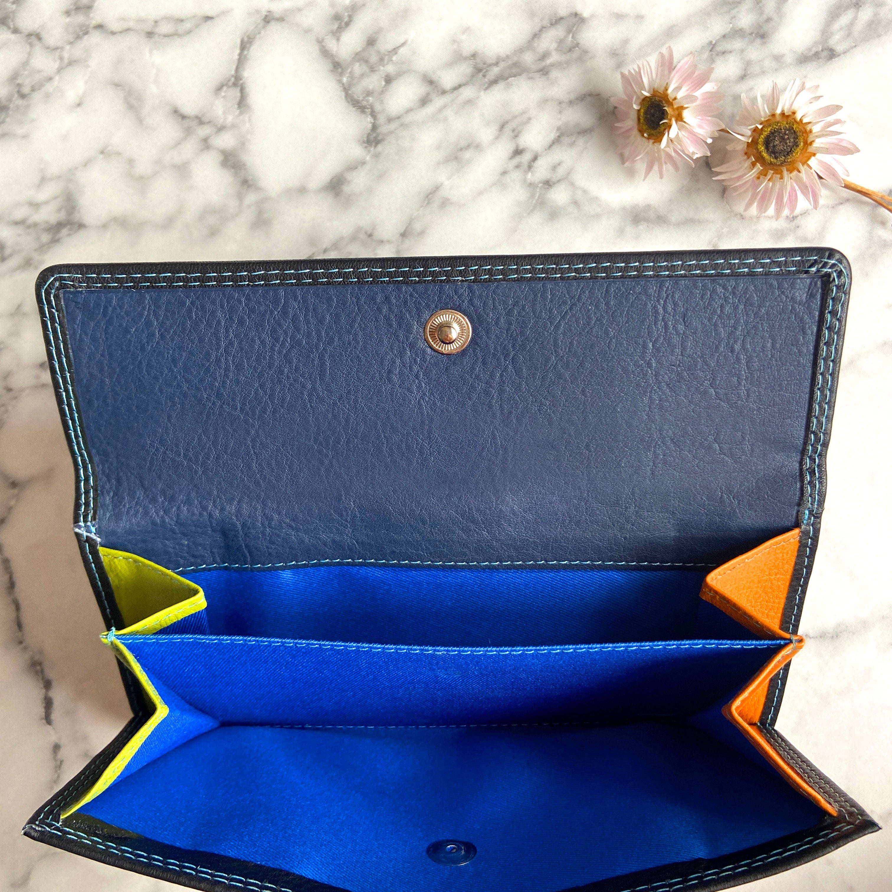 Rowallan Large Black Leather Purse - RFID Secure