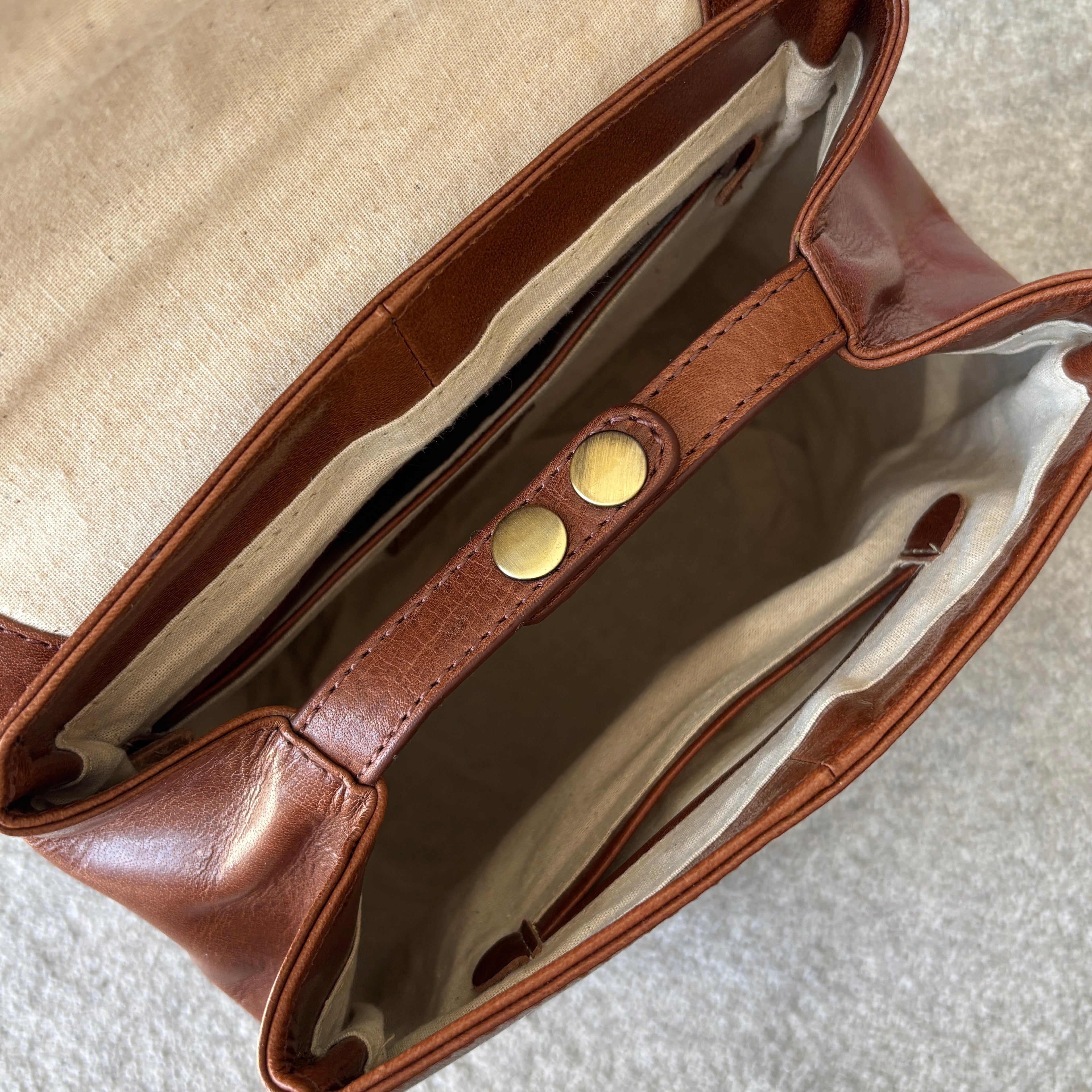 Brown Leather Backpack