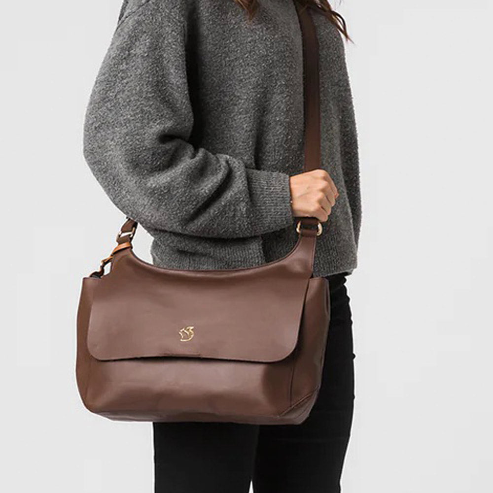 Brown Leather Shoulder Bag, Cross Body Bag