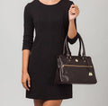 Dark Brown Leather Shoulder Bag, Handbag, Tote Bag