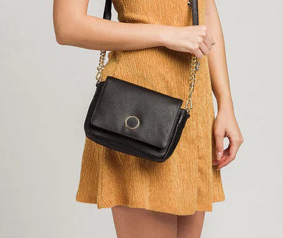 Black Soft Leather Clutch Bag, Cross Body, Shoulder Bag