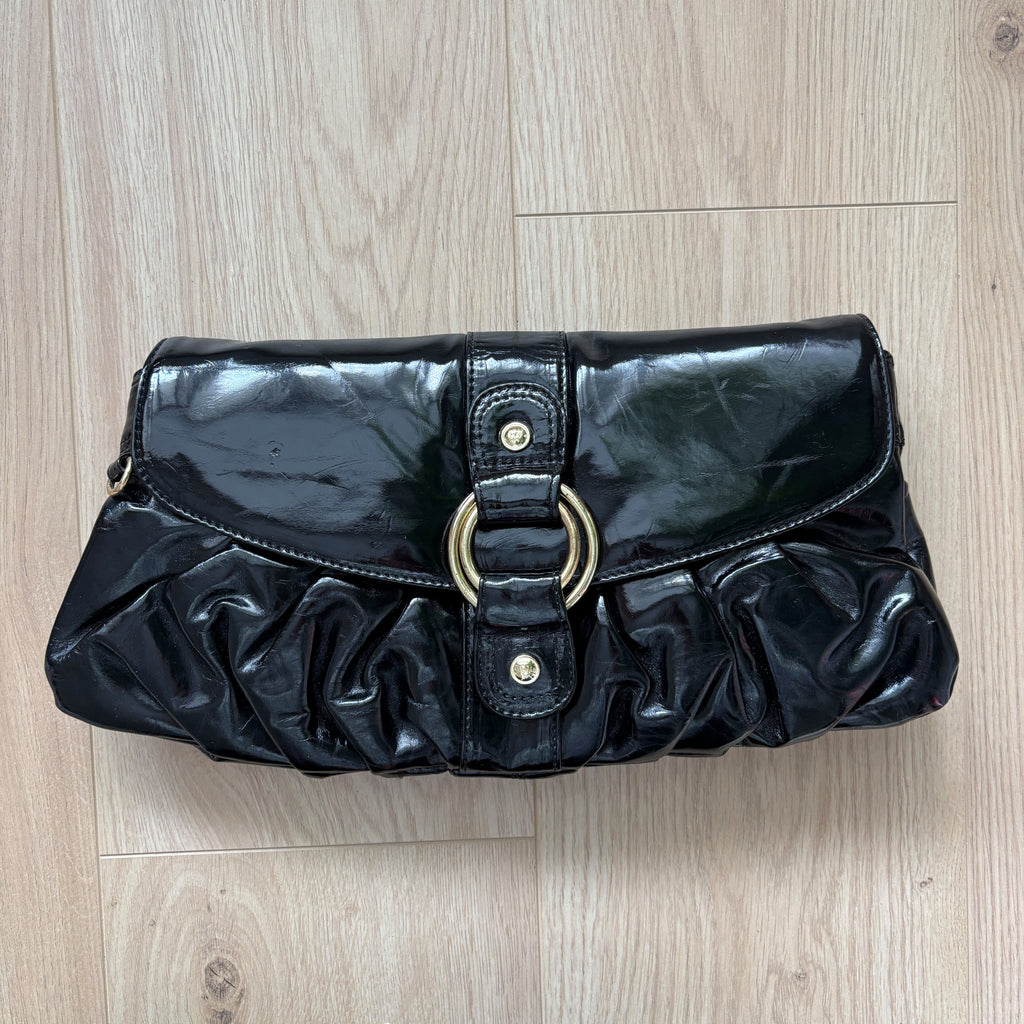 Suzy Smith Large Black Clutch Bag
