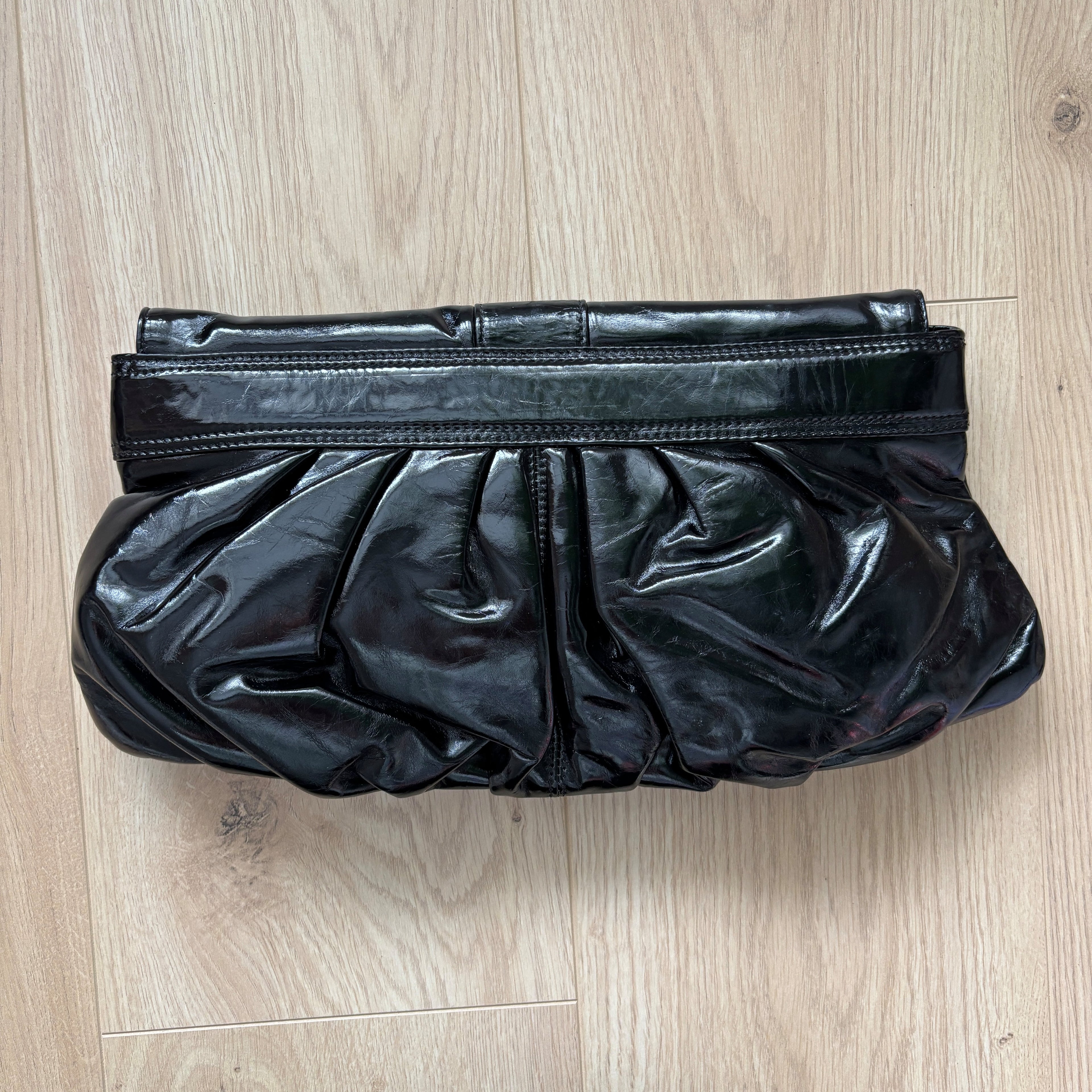 Suzy Smith Large Black Clutch Bag