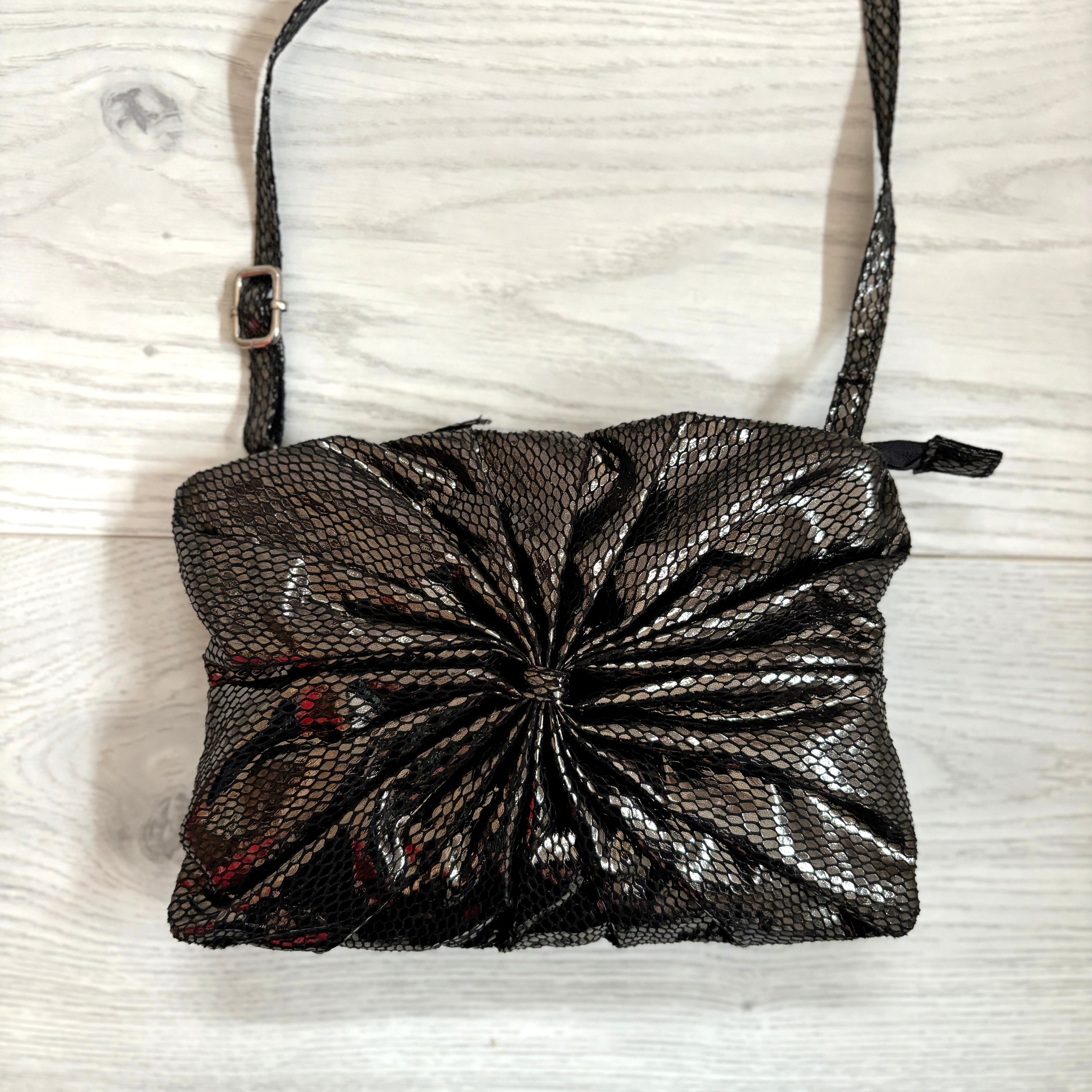 Black Metallic Shoulder Bag