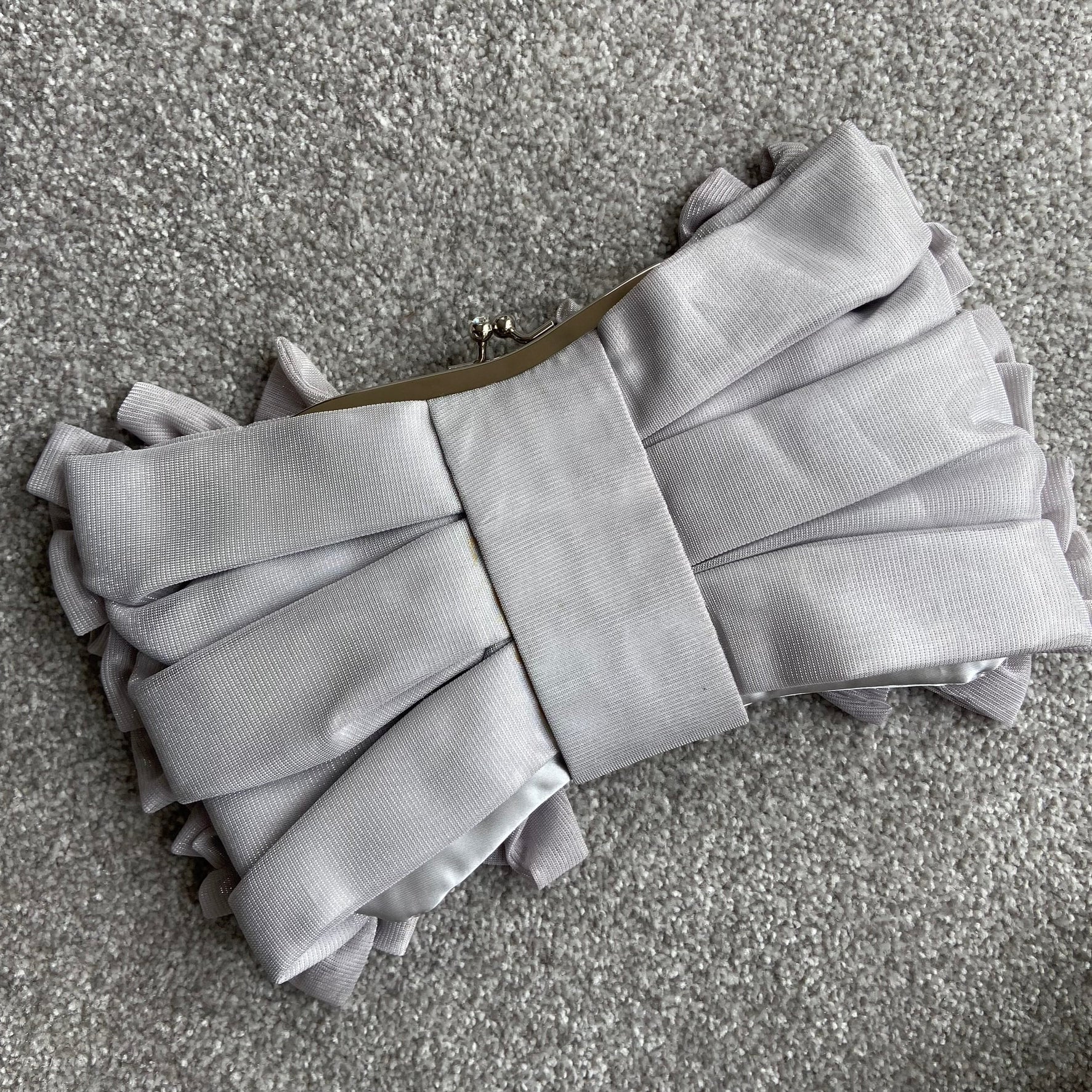Suzy Smith Silver Grey Shoulder Bag, Clutch Bag
