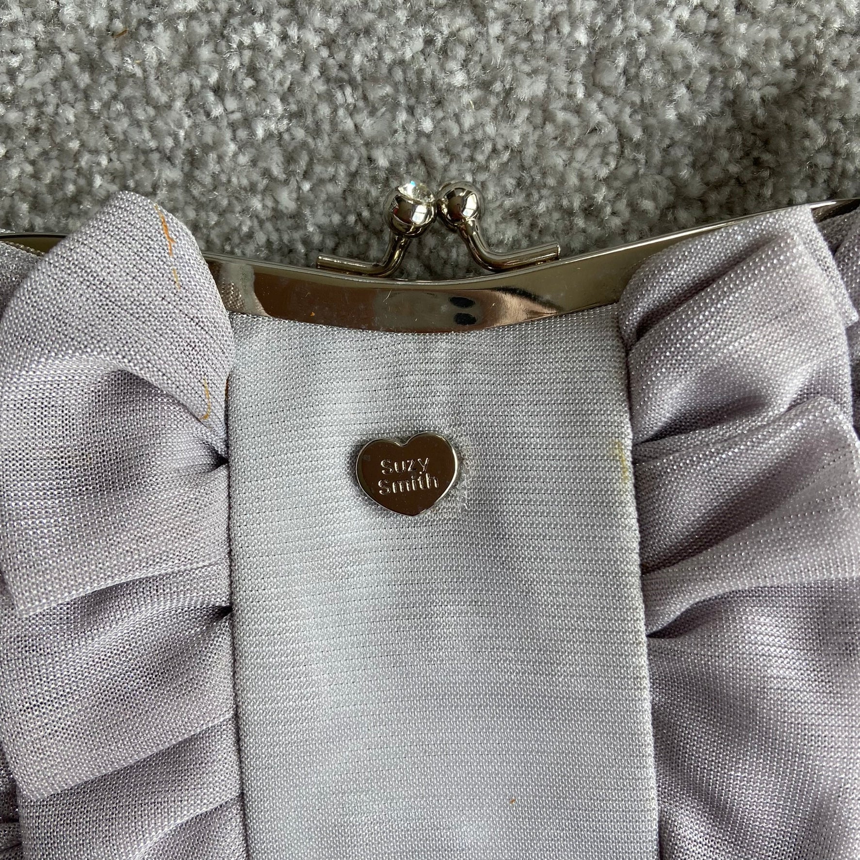 Suzy Smith Silver Grey Shoulder Bag, Clutch Bag