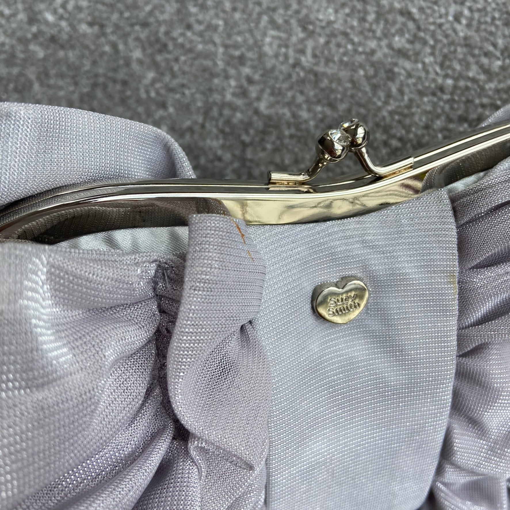 Suzy Smith Silver Grey Shoulder Bag, Clutch Bag