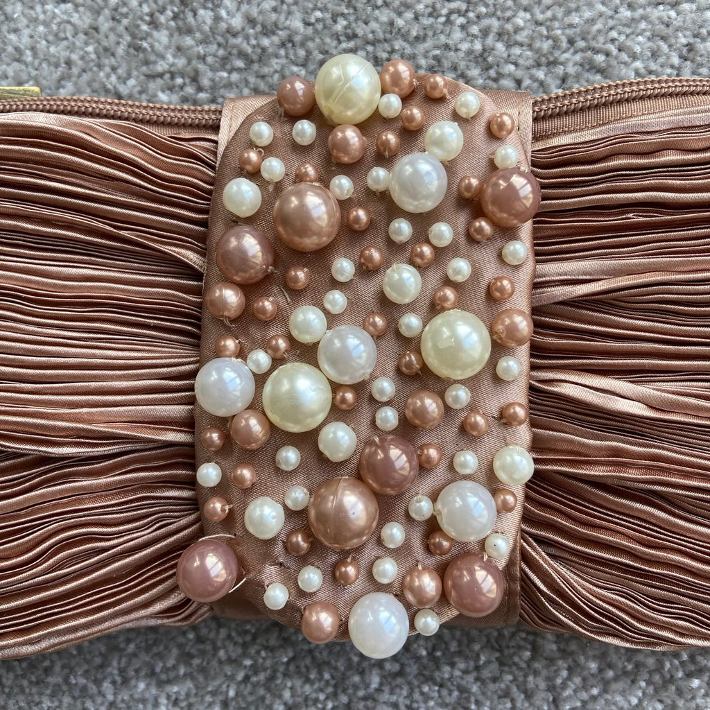 Rose Beaded Shoulder or Clutch Bag