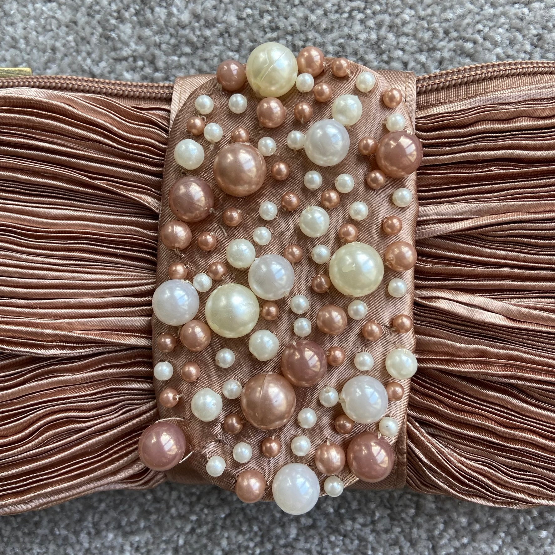 Rose Beaded Shoulder or Clutch Bag