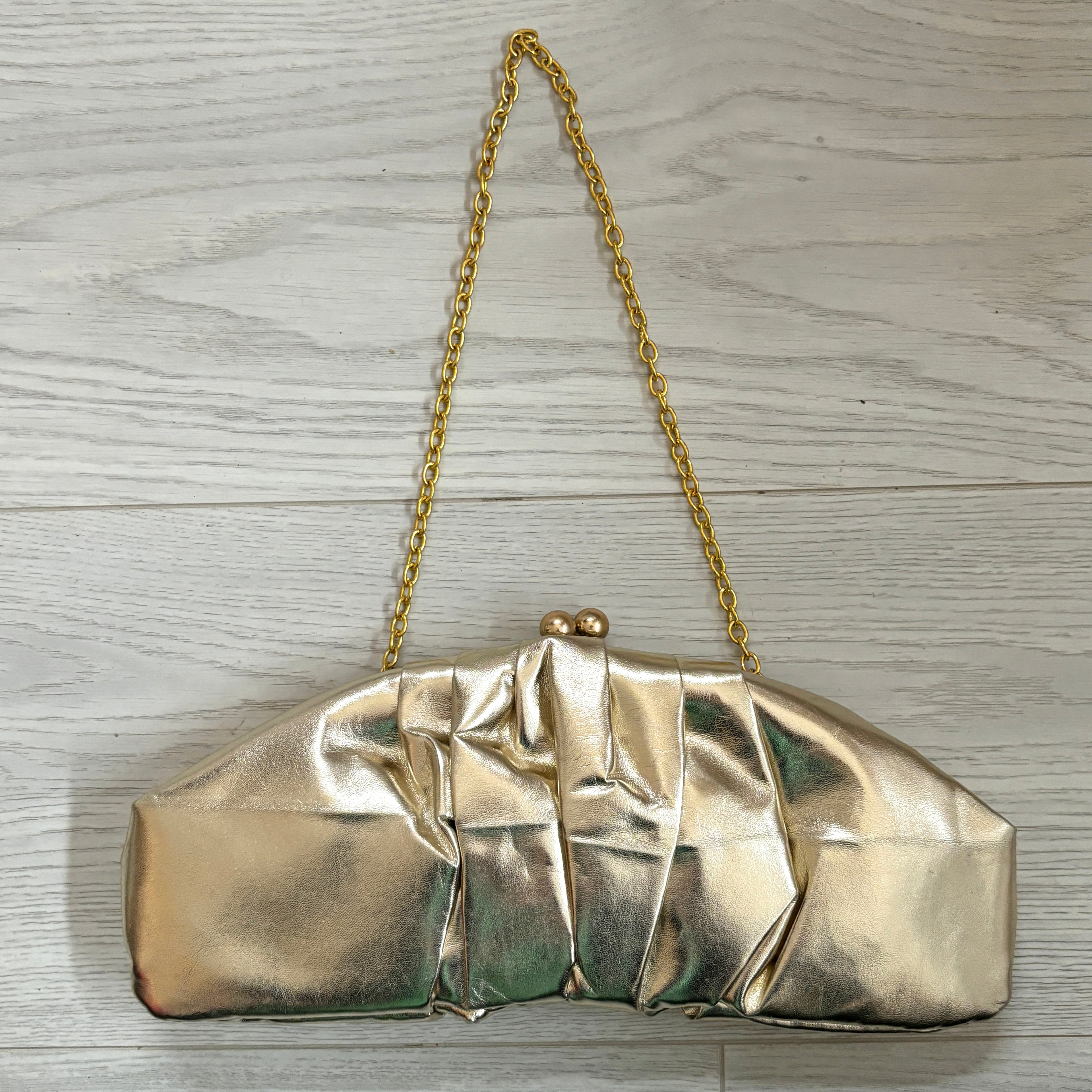 Gold Clutch Shoulder Bag