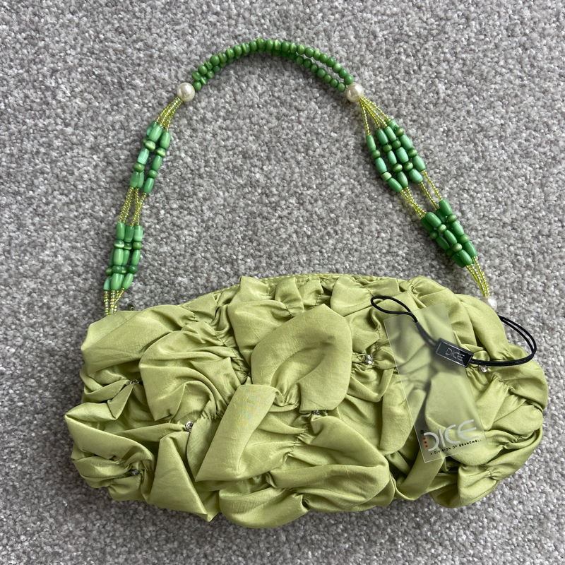 Green Beaded Handbag