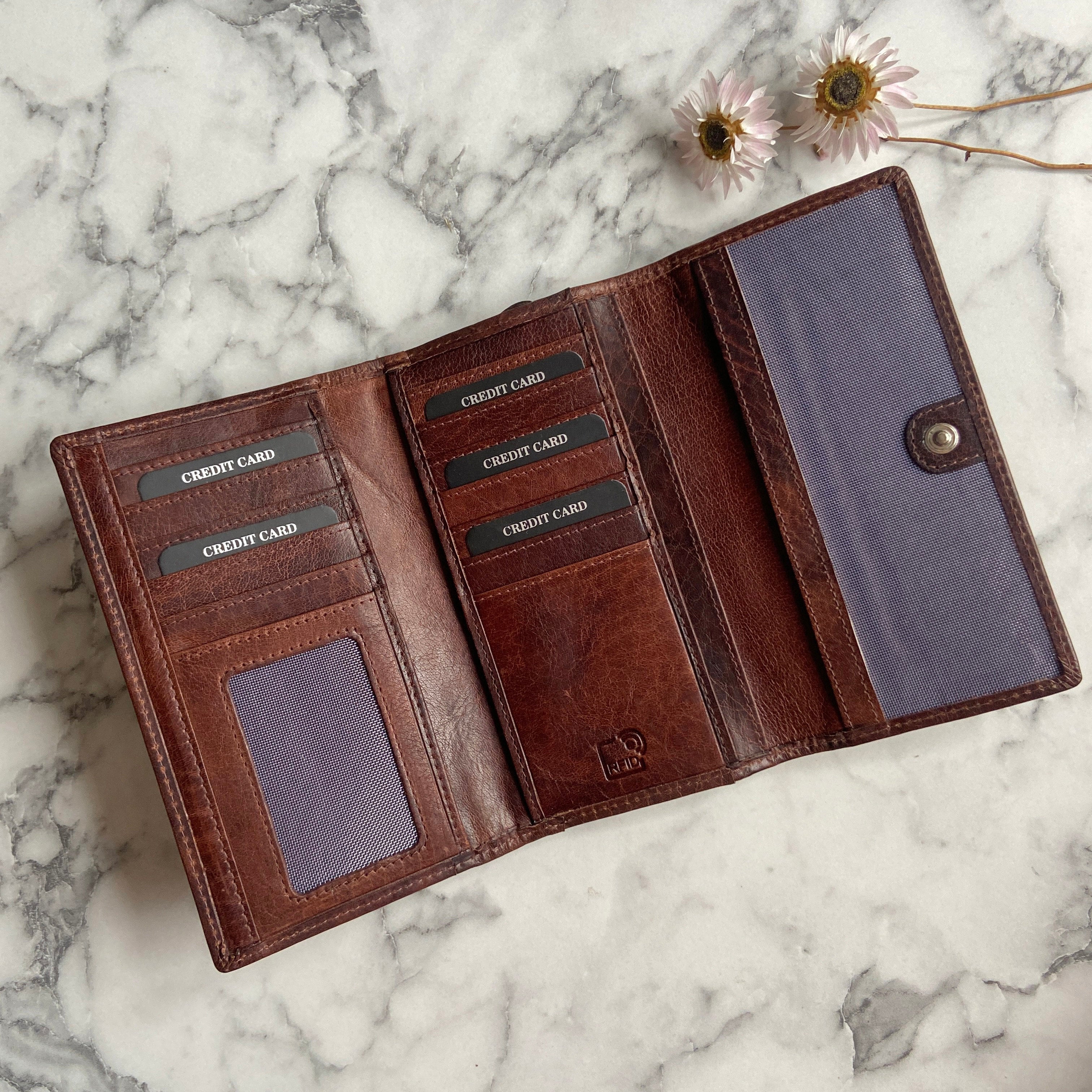Rowallan Brown Leather Purse - RFID Secure