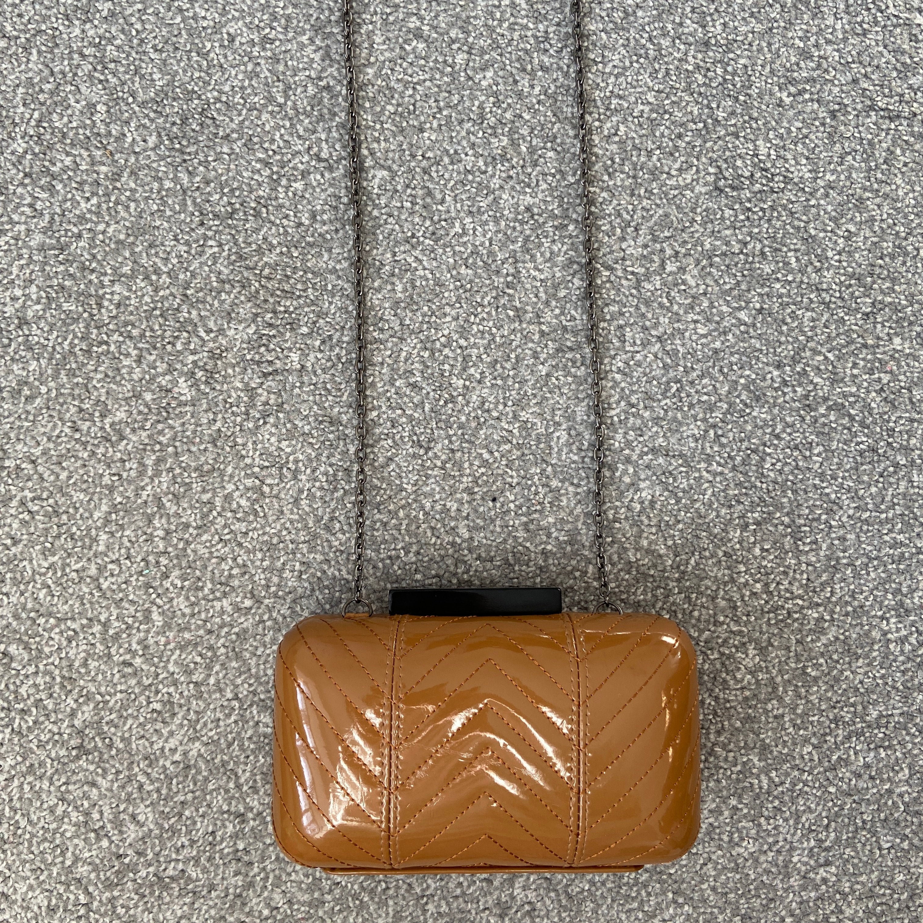 Tan Clutch or Shoulder Bag