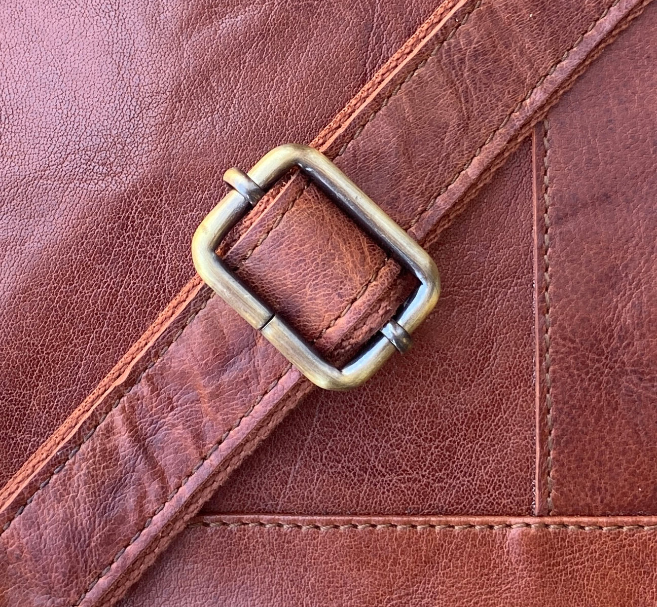 Luxury Tan Buffalo Leather Travel Bag, Holdall, Gym Bag